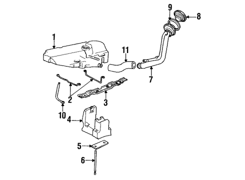 1989 Peugeot 405 Fuel System Components Bulb Diagram for 153624