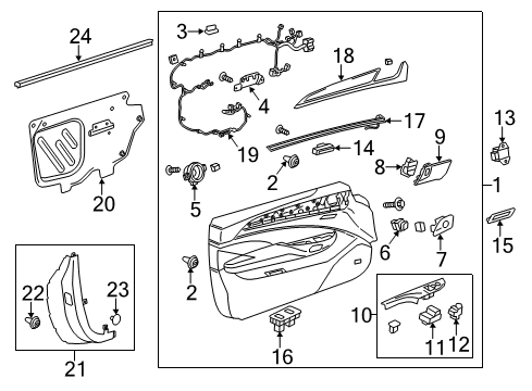 2014 Cadillac ELR Interior Trim - Door Window Switch Diagram for 22943361