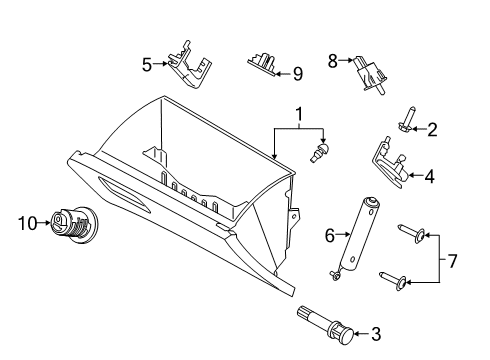 2019 Ford Ranger Glove Box Glove Box Lamp Diagram for EB3Z-14413-AA