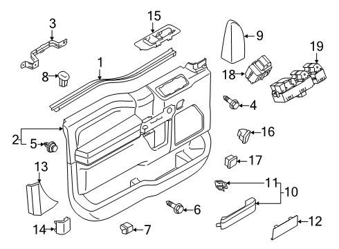 2019 Ford F-250 Super Duty Power Seats Seat Switch Diagram for DG9Z-14A701-AV