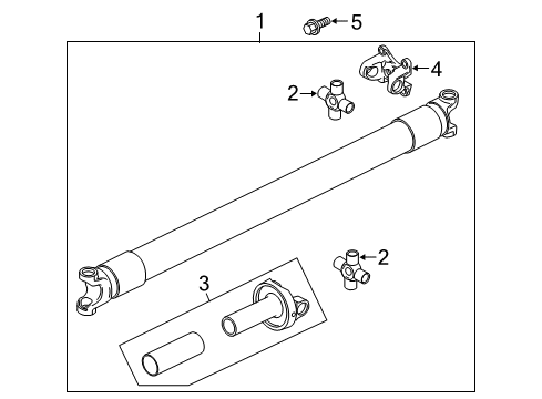 2008 Ford F-150 Drive Shaft - Rear Drive Shaft Diagram for 8L3Z-4602-F