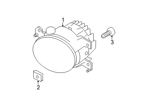 2020 Infiniti Q50 Fog Lamps Fog Lamp Assy-RH Diagram for 26150-8990C