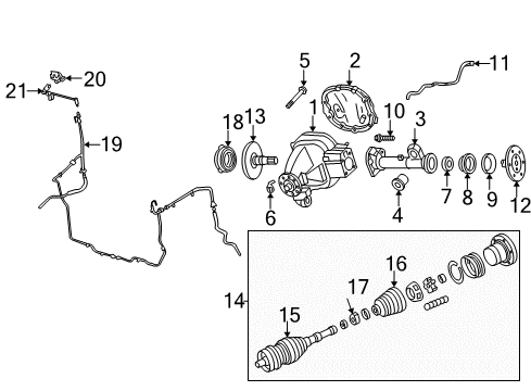 2008 Ford F-150 Carrier & Front Axles Mount Bushing Nut Diagram for -W706348-S426