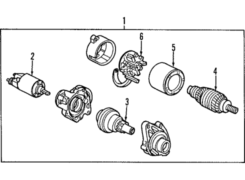 2005 Honda Civic Starter Starter Motor Assembly (Dsdeu) (Denso) Diagram for 31200-PLR-A02