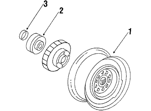 1985 Chevrolet Celebrity Wheels Wheel Rim Assembly-14X5.5 Diagram for 10083532