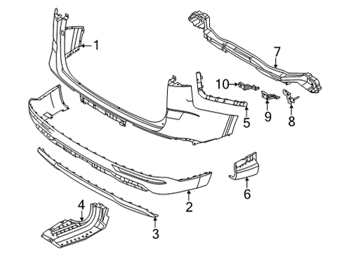 2022 Kia Carnival Bumper & Components - Rear BRACKET-RR BEAM LWR Diagram for 86637R0000