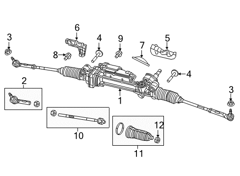 2015 Chrysler 300 Steering Column & Wheel, Steering Gear & Linkage Shield-Heat Diagram for 5154966AC