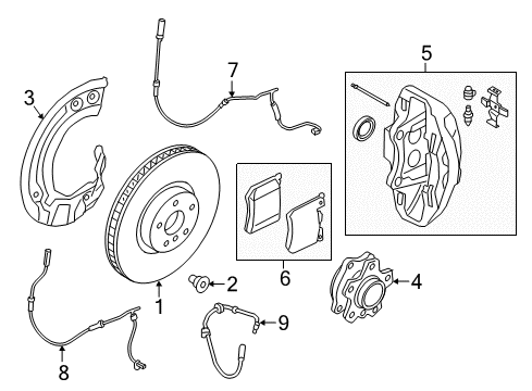 2017 BMW 750i Brake Components CALIPER HOUSING RIGHT Diagram for 34116891298