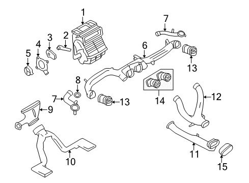 2005 Ford Freestyle A/C & Heater Control Units Dash Control Unit Diagram for 6F9Z-19980-A