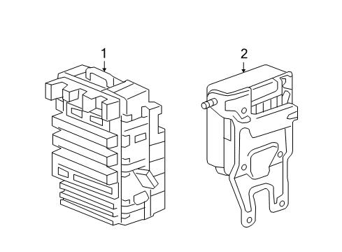 2006 Honda Civic Electrical Components Box Assembly, Fuse Diagram for 38200-SNA-A32