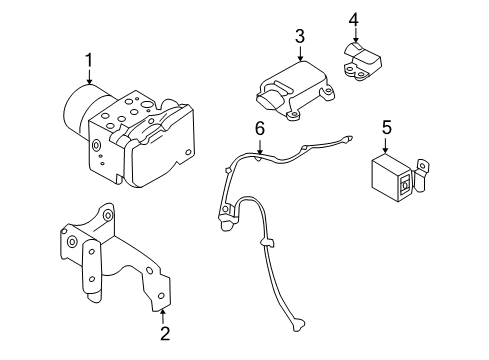 2007 Hyundai Veracruz Stability Control Module Assembly-S/ATVENG Mounting G Control Diagram for 95450-3J500