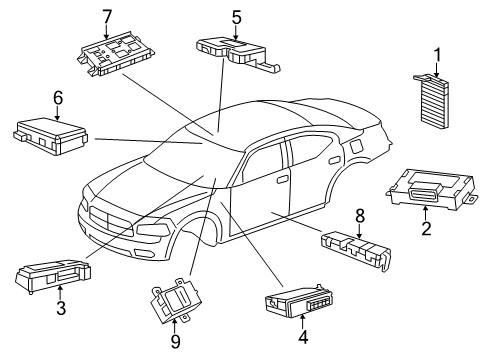 2019 Dodge Charger Instruments & Gauges Module-Body Controller Diagram for 68396563AC