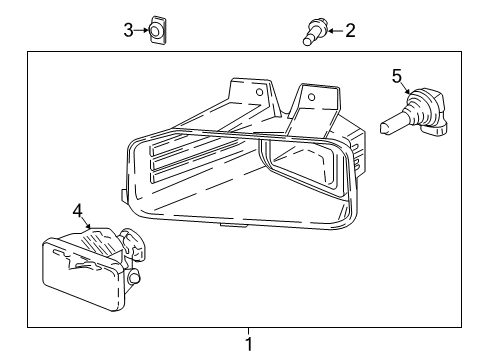 2020 Ford F-150 Chassis Electrical - Fog Lamps Fog Lamp Assembly Diagram for JL3Z-15201-B