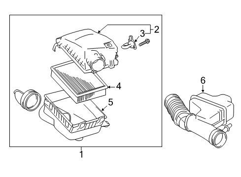 2016 Toyota Tacoma Filters Lower Cover Diagram for 17701-0C130