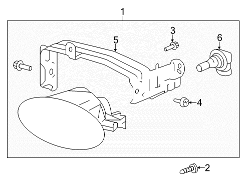 2011 Honda CR-Z Bulbs Foglight Unit, Passenger Side (Coo) Diagram for 33901-SZT-A01