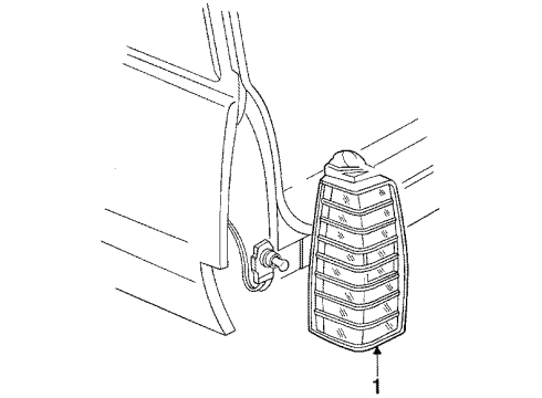 1986 Chevrolet Cavalier Tail Lamps Lamp Asm Diagram for 916480