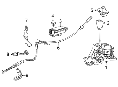 2017 Lexus RX450h Gear Shift Control - AT Knob Sub-Assembly, Shift Diagram for 33504-0E170-E0
