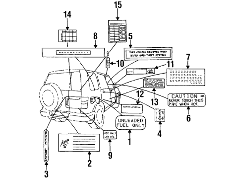 1999 Isuzu Trooper Anti-Theft Components Switch Diagram for 8-94371-878-2
