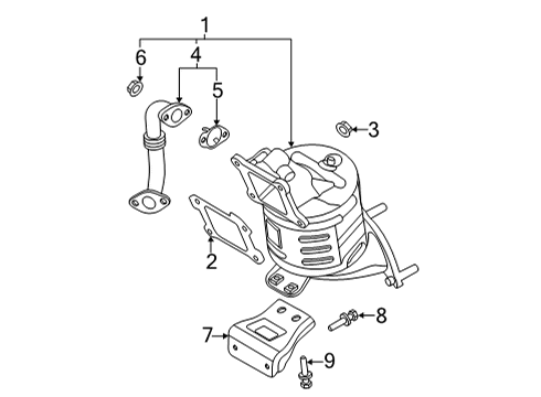 2021 Kia Sorento Exhaust Manifold Pipe Assembly-EGR, A Diagram for 284102S010