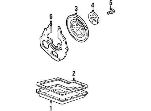 1997 Ford Ranger Clutch & Flywheel Pressure Plate Diagram for F67Z-7563-KAA