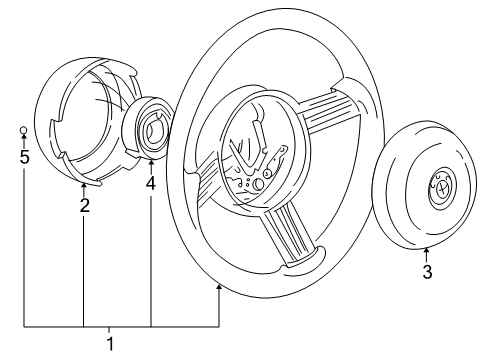 2000 BMW Z8 Steering Wheel & Trim Cover, Steering Wheel Diagram for 32306753457