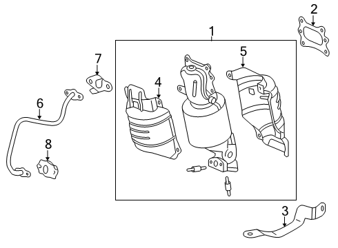 2019 Honda Passport EGR System GSKT A, EGR PIPE Diagram for 18716-RLV-A01