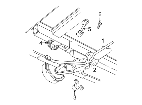 2003 Dodge Grand Caravan Stabilizer Bar & Components - Rear Bracket-STABILIZER Bar Link Diagram for 5006131AA