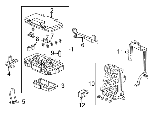 2006 Acura RSX Flashers Box Assembly, Fuse Diagram for 38200-S6M-A12