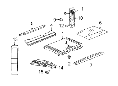 2011 Jeep Liberty Interior Trim - Rear Body Bracket-Cargo Tie Down Diagram for 55196901AB