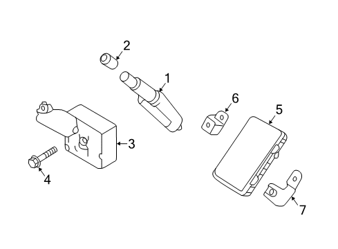 2018 Nissan Titan Controls - Instruments & Gauges Body Control Module Assembly Diagram for 284B2-9FT1B