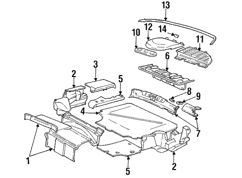 1992 BMW 318i Interior Trim - Rear Body Tail Trim Panel Diagram for 51478172097