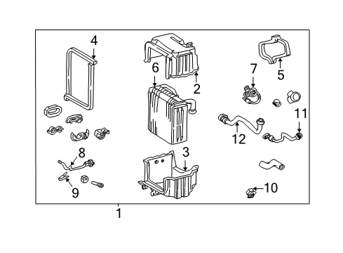 1998 Toyota Sienna Air Conditioner Thermistor Holder Diagram for 88626-33010