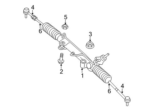 2015 Jeep Grand Cherokee P/S Pump & Hoses, Steering Gear & Linkage Rack And Pinion Gear Diagram for 52124727AF