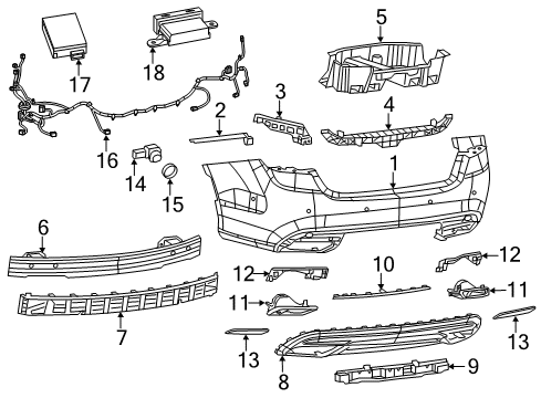 2017 Chrysler 200 Lane Departure Warning Exhaust-TAILPIPE Diagram for 68203114AB