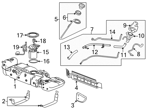 2008 GMC Yukon Fuel Supply Pedal Travel Sensor Diagram for 25832864