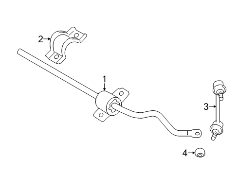 2022 Lexus RC300 Stabilizer Bar & Components - Rear Bush, STABILIZER, RR Diagram for 48818-53090