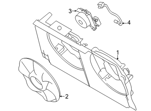 2022 Toyota GR86 Cooling Fan Shroud Diagram for SU003-10430