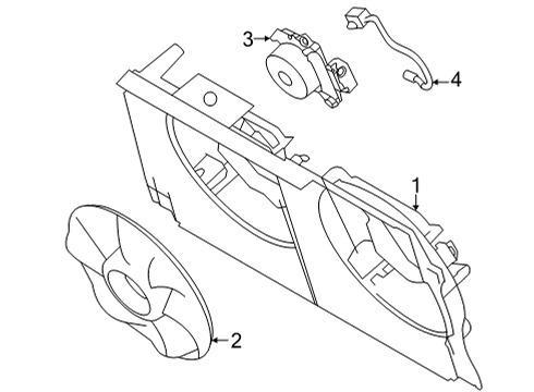 2022 Toyota GR86 Cooling Fan Fan Motor Diagram for SU003-10431