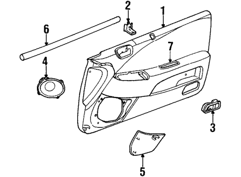 2000 Chrysler Sebring Interior Trim - Door Lamp-Door Diagram for 56005076