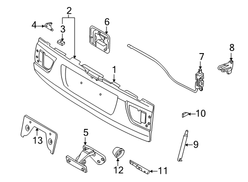 2003 BMW X5 Tail Gate Support, Boot Lid, Bottom Diagram for 51248402195