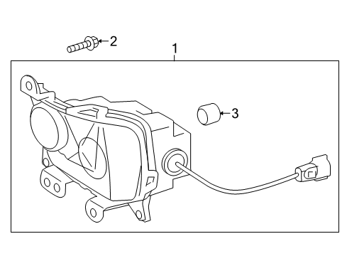 2017 Lexus RC200t Fog Lamps Lamp Assy, Fog, LH Diagram for 81220-24080