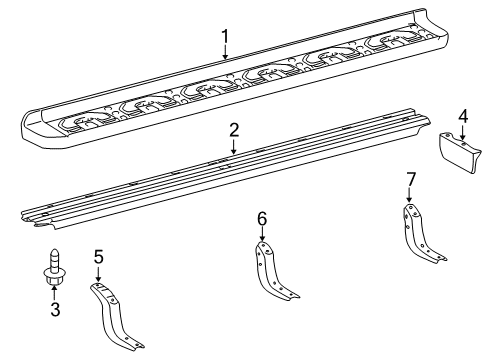 2016 Toyota 4Runner Running Board Boss, Step Arm, Lower Diagram for 51714-60010