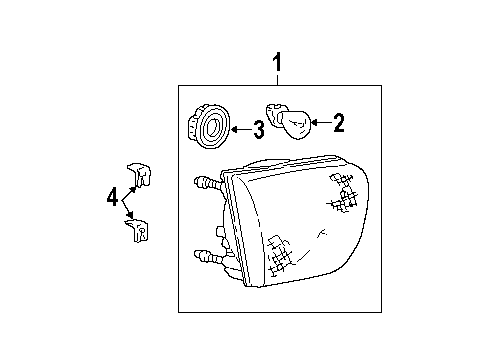 2000 Mercury Mountaineer Bulbs Composite Assembly Diagram for F87Z-13008-BF
