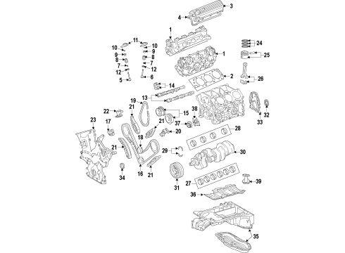 2009 Lexus GS450h Engine Parts, Mounts, Cylinder Head & Valves, Camshaft & Timing, Oil Pan, Oil Pump, Crankshaft & Bearings, Pistons, Rings & Bearings Gear Assembly, CAMSHAFT Diagram for 13050-31131
