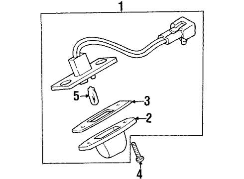 1984 Toyota Pickup License Lamps Lamp Assy, License Plate Diagram for 81270-89123