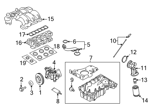 2009 Ford Flex Filters Adapter Diagram for 7T4Z-6881-F