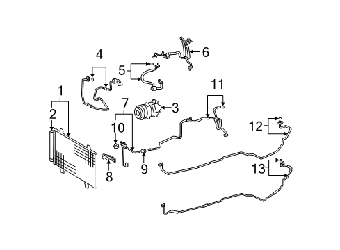 2010 Lexus LS460 Air Conditioner Tube Sub-Assy, Liquid, A Diagram for 88706-50050