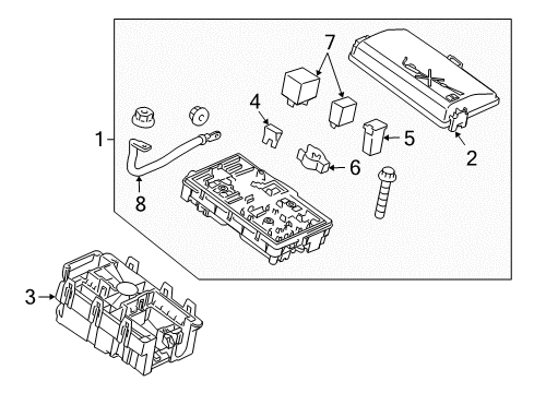 2014 Chevrolet Cruze Fuse & Relay Fuse & Relay Box Diagram for 95442180