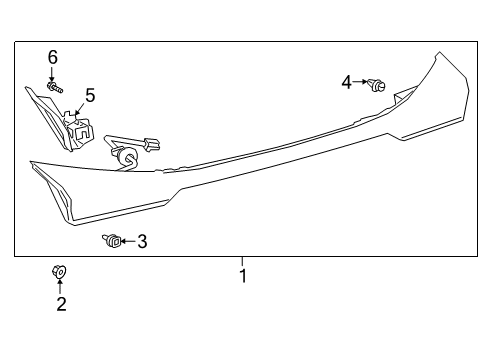 2020 Lexus UX250h Gate Mounted Stop Lamps Lamp Assembly, RR Diagram for 81580-76161