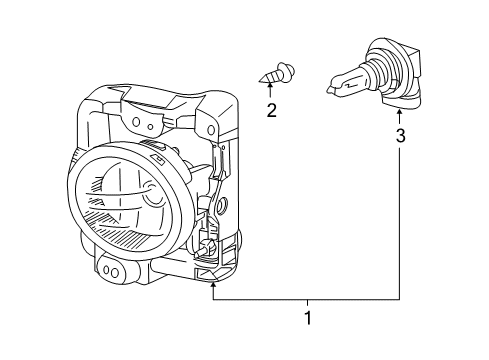 2009 Acura TSX Bulbs Light Assembly, Right Front Fog Diagram for 04390-TL0-306